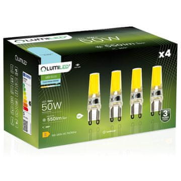 LUMILED 4x G9 LED žarulja u kapsuli 5W = 60W 550lm 6500K hladno osvjetljenje 360° s nitkom