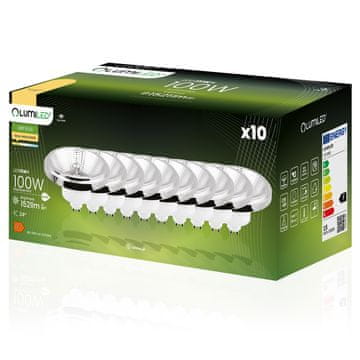 LUMILED 10x LED žarulja GU10 reflektor ES111 15W = 100W 1521lm 3000K Topla 24° srebrna svjetiljka