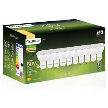 LUMILED 10x LED žarulja GU10 reflektor PAR16 6W = 50W 580lm 3000K Topla temperatura 24° 36° 60°