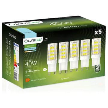 LUMILED 5x G9 LED žarulja u kapsuli 5W = 40W 460lm 6500K hladno osvjetljenje 360°