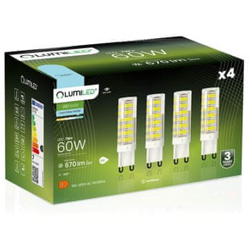 LUMILED 4x G9 LED kapsulna žarulja 7W = 60W 670lm 6500K hladno osvjetljenje 360°