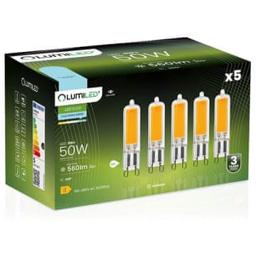 LUMILED 5x G9 LED žarulja u kapsuli 5W = 50W 560lm 6500K hladno osvjetljenje 360° s nitkom