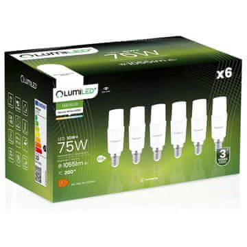 LUMILED 6x LED žarulja E14 cjevasta T37 10W = 75W 1055lm 4000K neutralna 200° osvijetljena