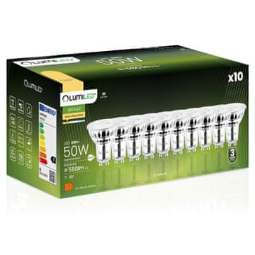 LUMILED 10x LED žarulja GU10 reflektor PAR16 6W = 50W 580lm 3000K Topla temperatura 38°