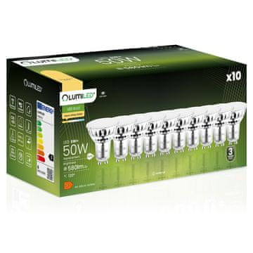 LUMILED 10x LED žarulja GU10 reflektor PAR16 6W = 50W 580lm 3000K Topla temperatura 120°