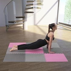 ONE Fitness MP10 podloga za slagalice, višepakiranje, ružičasto-siva, 9 dijelova, 10 mm, one fitness