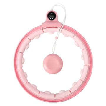Inny FH02 ružičasti hula hoop s utezima + brojač