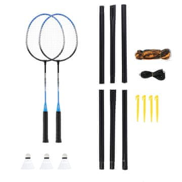 NILS NRZ012 ČELIČNI / BADMINTON SET 2 REKETA + 3 VRATA + MREŽA + NAVLAKA