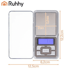 Ruhhy Precizna vaga RUHHY, 200g/0,01g, LCD, siva boja