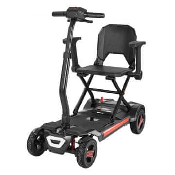 VEVOR Skuter za mobilnost integriran sklopivi 4 kotača 97x57x81 cm crni