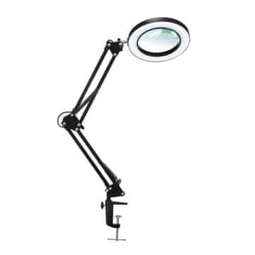MG FX310 LED zamizna svetilka z lupo, crno