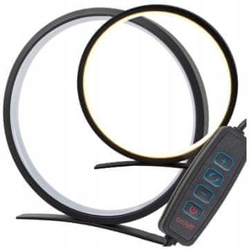 Verkgroup LED okrugla stolna lampa 3 boje svjetla USB 26cm crna