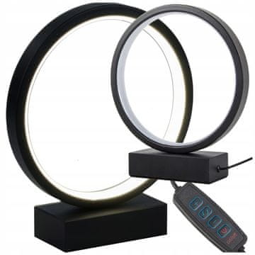 Verkgroup LED okrugla stolna lampa 3 boje svjetla USB 23cm crna