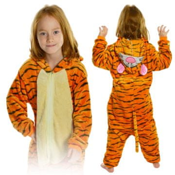 Onesies Dječji jednodijelni tigrasti pidžama kigurumi karnevalski kostim 98-104