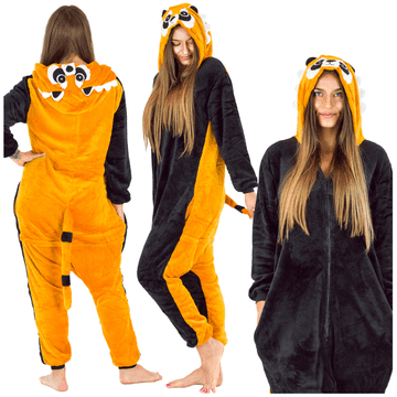 Onesies KOMBINEZONE Topla ženska pidžama mala panda poklon kigurumi onesie udobna XL Mali kostim pande Onesie - XL