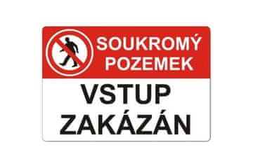 Ostatní Sigurnosna tablica EURO tools 40704152 - A4 sticker "Private property, no entry"