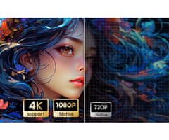 Byintek VEVSHAO A24 projektor, LED LCD, prijenosni, Android TV, WiFi, BT, 4K UHD, crni + daljinski upravljač