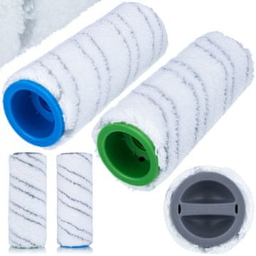 Rosfix Zamjenske Role Za Električni Mop – Kompatibilno S Kärcher Fc3-Fc8, Ewm 2 | Mikrofibra 145X45MM