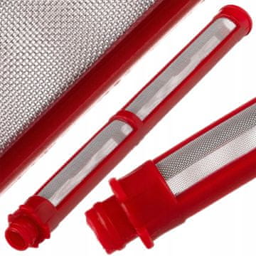 Rosfix Graco FTX XTR Contractor Prstasti Filter – Zamjenski Dio Za Airless Uređaj Za Prskanje Boje, Crvena 200 Mesh | 110 MM, Ø9 MM, Metal/Plastika, 1 Kom