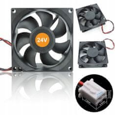 Rosfix 80X80X25 2Pin 24V – Hladilni Ventilator, Niska Buka, 2000 Rpm | 35 Cfm, 25 Dba, Plastična Izrada