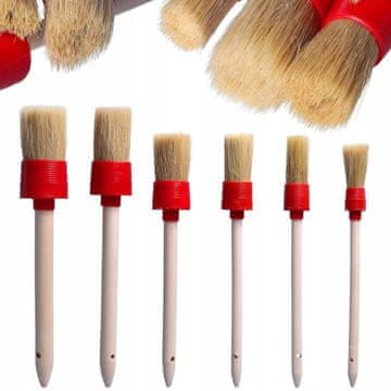 Rosfix Set Okruglih Prstenastih Kistova – Prirodna Četina, Ergonomske Ručke | 6 Kom 20–45 MM
