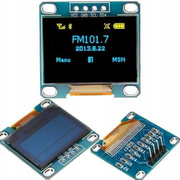 Rosfix Oled Zaslon 0,96" Ssd1306 – Niska Potrošnja 0,08W | I2C, 128X64, 3-5V