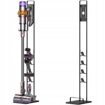 Rosfix Zamjenski Dio Za Usisavač Dyson V15 V12 V11 V10 V8 V7 V6 – Stalak S Držačem Za Priključnu Stanicu I Dodatke | Metalni, 20,5 X 27,5 X 127 CM, Crni