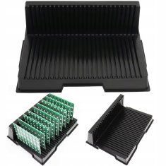 Rosfix Stalak Tipa l – Antistatički Stalak Za Tiskane Ploče, 25 Džepova | 270X205X90 MM, Površinski Otpor 10^4–10^9 Ω