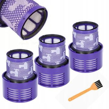 Rosfix Zamjenski Filtar HEPA Za Usisavač – Kompatibilno S Dyson V11/V15 | Zmywalni, Set 3 + Četkica