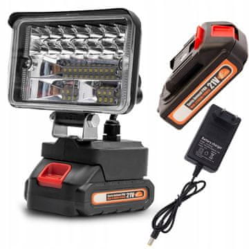 Rosfix Animal PRO 4” Akumulatorska Lampa – LED SMD 3030, 21V | 1,5 Ah, ABS, 180° Rotacija