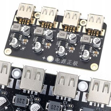 Rosfix Prijenosni USB Punjač 4-Kanalni Step Down – 6V-24V Na 5V | 3A Po Kanalu