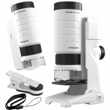 Verkgroup Stolni LED UV mikroskop 60-200x za mobilne telefone