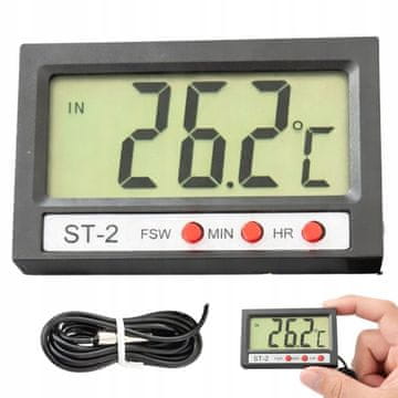 Verkgroup Digitalni LCD termometar sa sondom za akvarije, hladnjake i terarije 100 cm