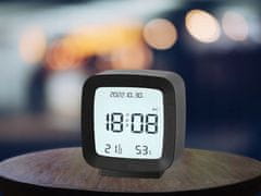 Verkgroup LCD budilica s prikazom temperature, datuma i vlažnosti, crna