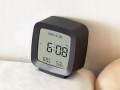 Verkgroup LCD budilica s prikazom temperature, datuma i vlažnosti, crna