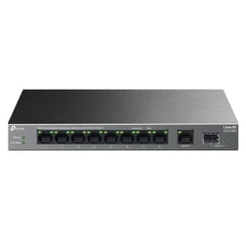 TP-Link LS1210GP 10-portni 9x Gigabit PoE+ RJ45 1xGigabit SFP Neupravljani mrežni preklopnik switch