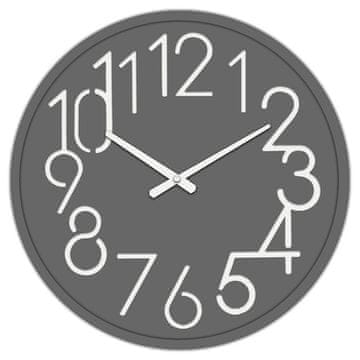 Autronic Zidni sat dia. 60 cm, MDF, tamno siva (HW4023 GREY-DK)