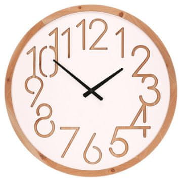 Autronic Zidni sat dia. 60 cm, MDF i drveni okvir, bijela (HW4015)