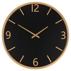 Autronic Zidni sat promjera 60 cm, okvir od melamina i metala, crno-zlatna (HW4016)
