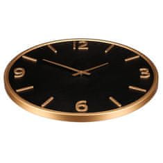 Autronic Zidni sat promjera 60 cm, okvir od melamina i metala, crno-zlatna (HW4016)