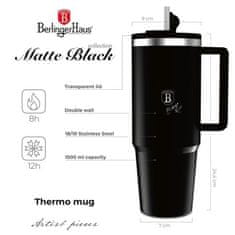 Berlingerhaus Termos šalica BH-8833 Dvostruka stijenka BerlingerCup 1 l Matte Black Collection