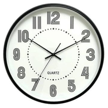 Autronic Zidni sat promjera 41 cm, plastika, prugasti brojevi, bijela (HW4025 WT)
