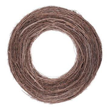Autronic Zidna dekoracija vijenac od pruća - promjer 80 cm, smeđa boja (OT304-80)