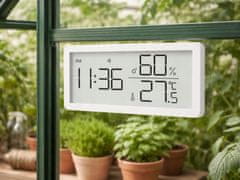 Verkgroup Digitalni LCD termometar i higrometar sat 10 cm bijeli