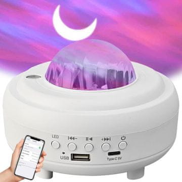 Verkgroup 10W LED RGB zvjezdani projektor i USB Bluetooth zvučnik