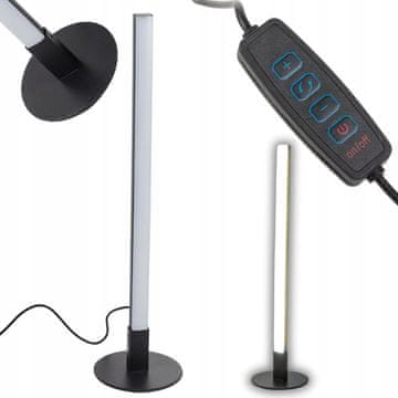 Verkgroup LED vertikalna stolna lampa 3 boje svjetla USB 40cm 120° crna