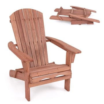 Northix Sklopiva drvena Adirondack stolica 180 kg vanjska