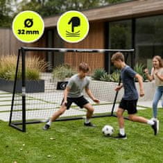 HyperMotion Nogometni gol 240 x 160 cm s čeličnim okvirom 32 mm - mreža od sintetičkih vlakana, 6 sidara za tlo, za djecu od 3 godine