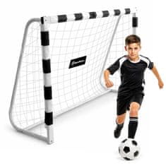 HyperMotion Bijeli nogometni gol 180 x 120 cm s ojačanim okvirom - čelični profil 60 x 30 mm, mreža i zatezna užad, 5 sidara za tlo, za djecu od 3 godine