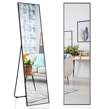 Northix Stojeće i zidno ogledalo pune visine 160x40 cm crno
